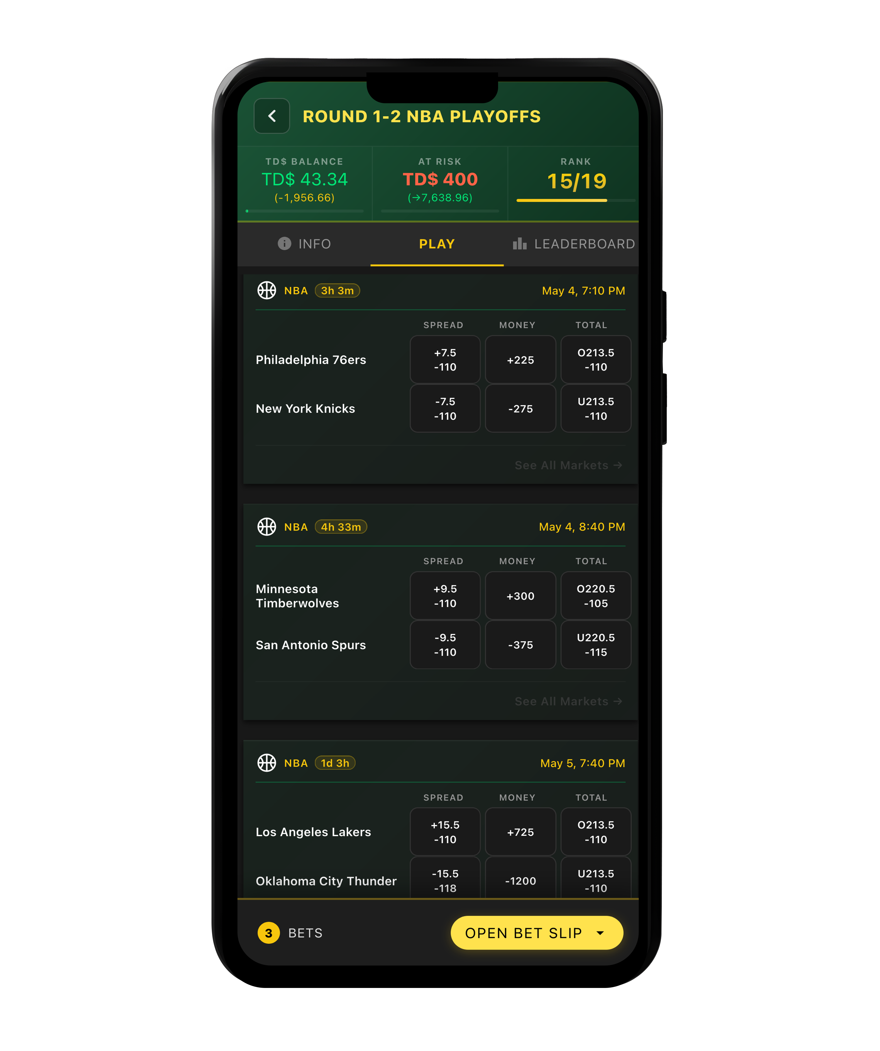 Bet Max Tourney mobile app